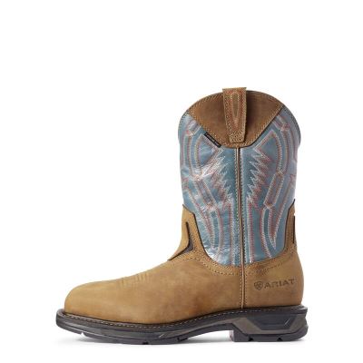 Ariat WorkHog XT Kahverengi / Gümüş Iş Ayakkabıları Erkek (42513-935)